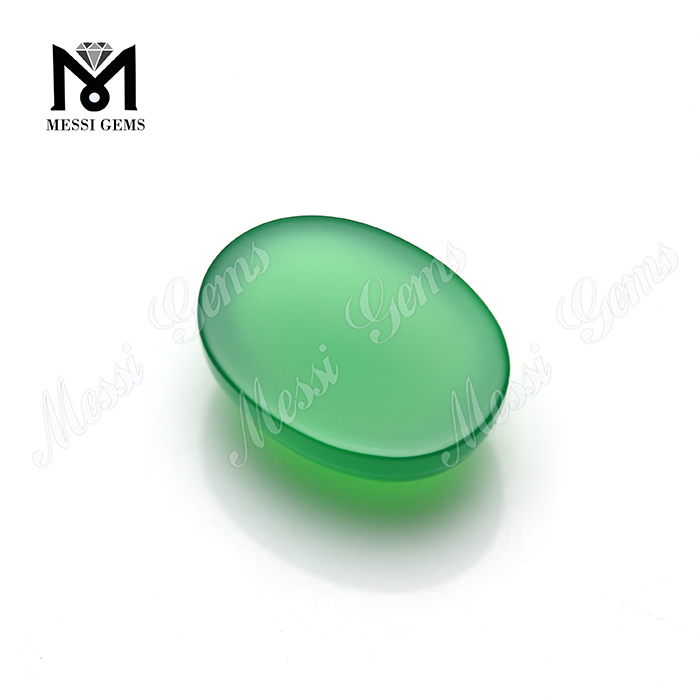 Atacado forma oval 12*16mm verde ônix ágata natural para joias