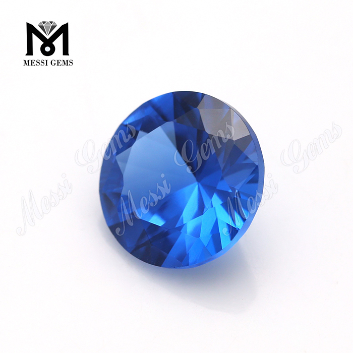 atacado forma redonda 119 # pedra preciosa espinélio azul sintético 10mm