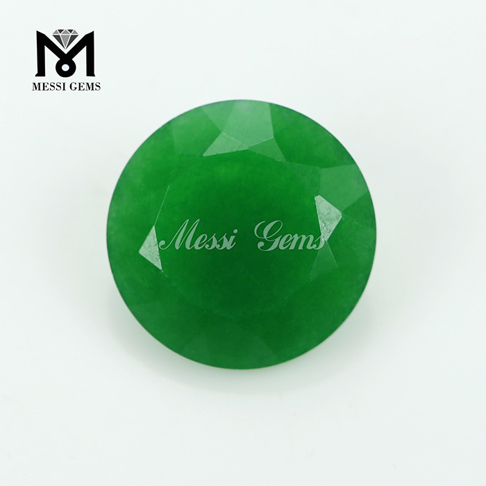 15mm pedra preciosa jade verde redonda da malásia