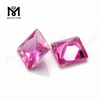 # 2 pedras de corindo rosa sintéticas rubi princesa cortada para configuração de jóias