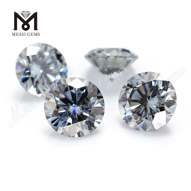 Pedra cinzenta redonda cinzenta do diamante do moissanite do corte brilhante sintético 6.5mm para o anel