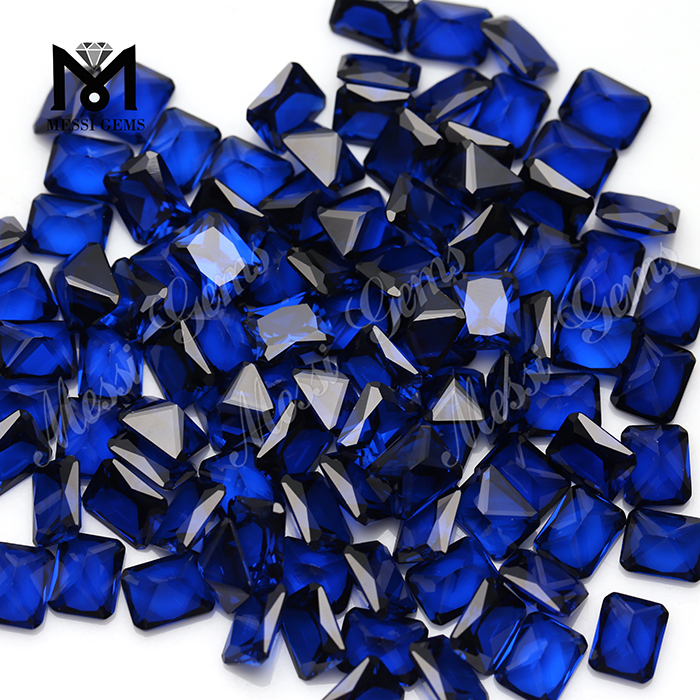 octógono cortado à máquina solto 113 # pedra preciosa espinélio sintética azul