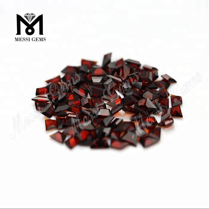 Pedras soltas granada vermelha natural em forma de tapper de alta qualidade