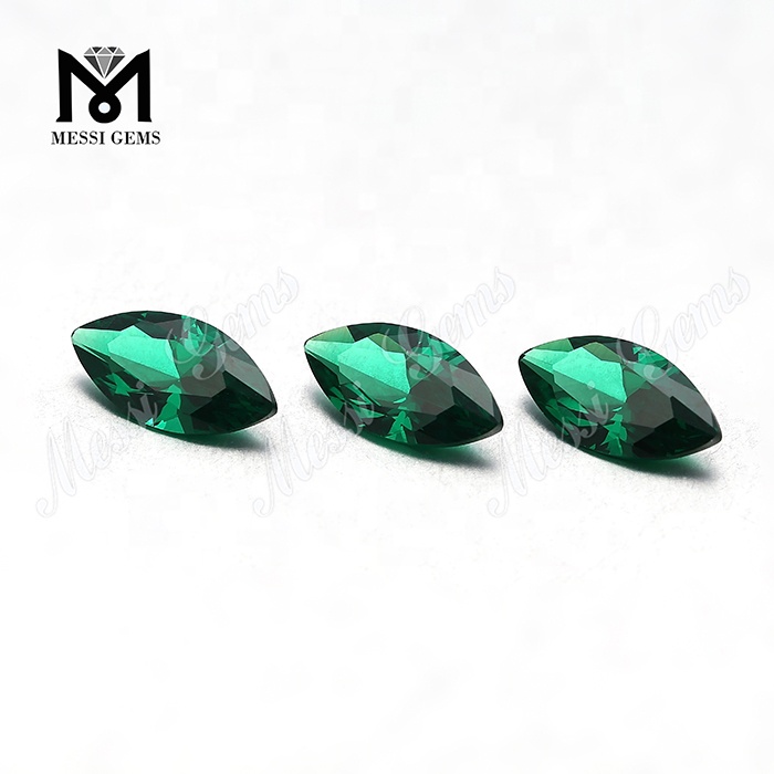 cor verde esmeralda sintética marquise nano pedra preciosa solta