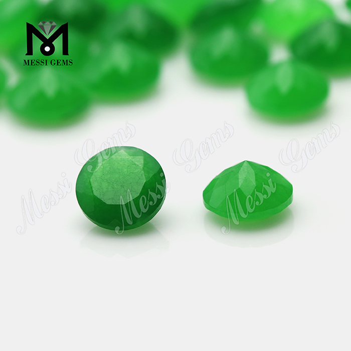 Atacado miçangas redondas de pedras preciosas verde jade pedra