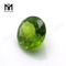 Pedra de olivina verde-oliva redonda natural