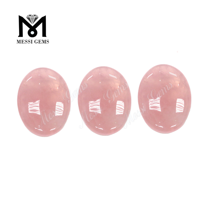 Preço de Fábrica Cabochão Oval 10x12 Pedra Natural de Quartzo Rosa