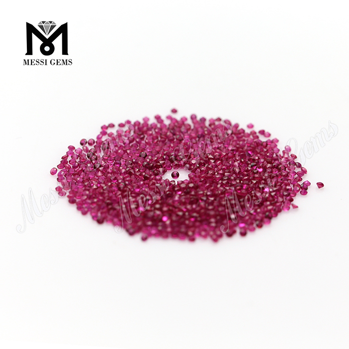 Contas de pedra preciosa rubi vermelho natural rubi de sangue de 1,3 mm