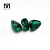 Pedra preciosa esmeralda criada em laboratório 6x9 forma de pêra verde esmeralda para anel