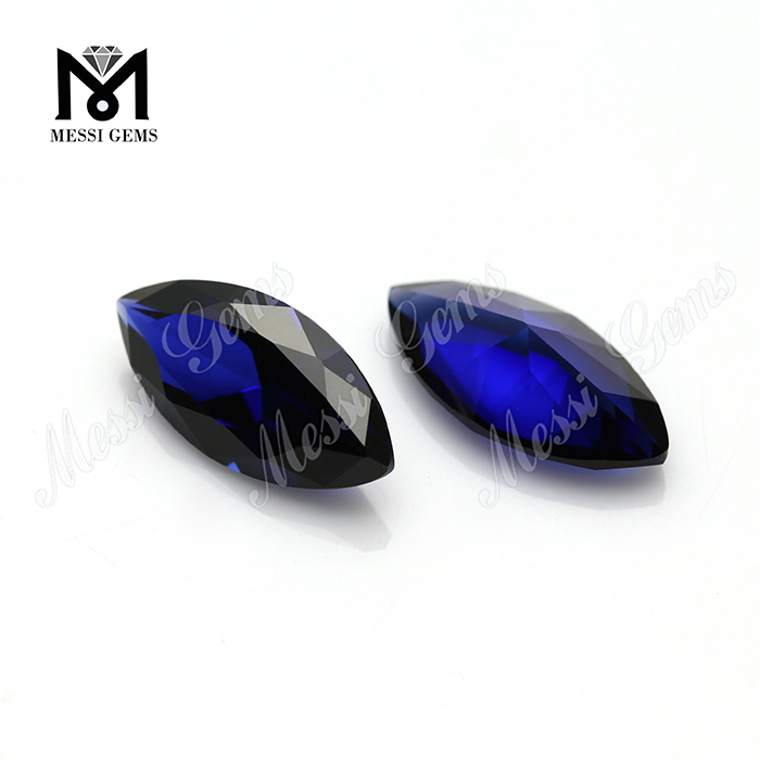 Forma de marquise de tamanho grande solta 8x16mm pedra preciosa rubi azul