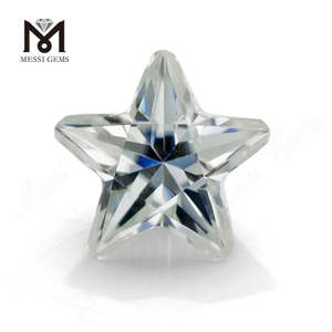 Diamante de moissanita solto 6,5 x 6,5 mm DEF branco sintético com corte em estrela Preço da pedra