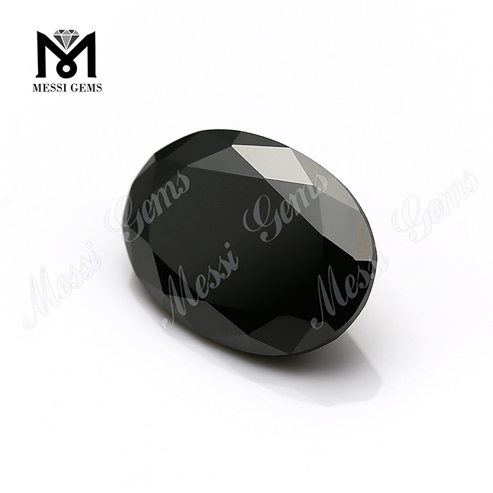 preço de diamante de moissanite solto de cor preta sintético de corte oval