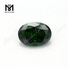 Fábrica de qualidade superior forma oval cor verde 13*18 mm zircônia cúbica, fabricação de joias