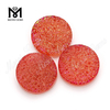 Grânulos de Pedra Druzy Forma Redonda Cor Vermelha Natural Druzy Ágata Gemstones MG-DR027