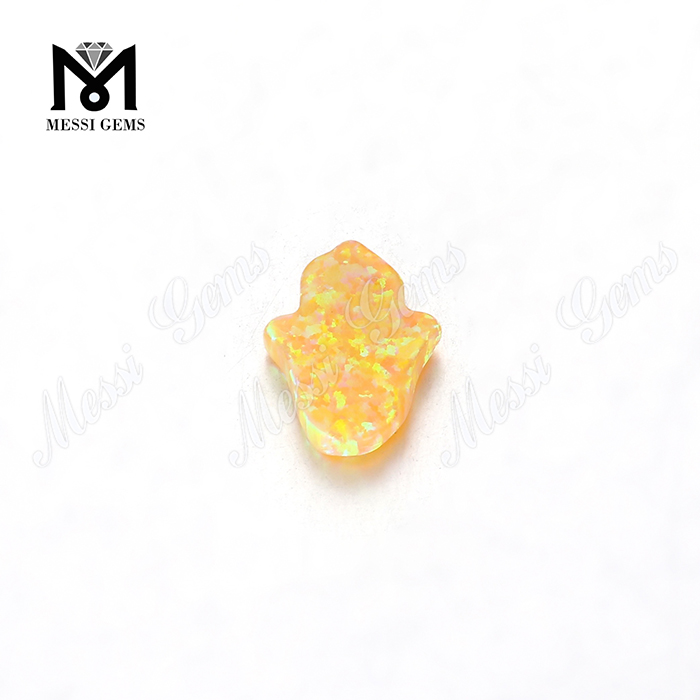 Pedras de opala hamsa amarelas sintéticas, preço de contas de opala soltas