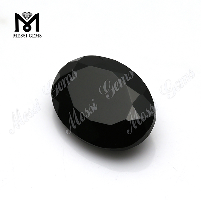Atacado de boa qualidade 13*18 pedra preciosa oval natural ágata preta