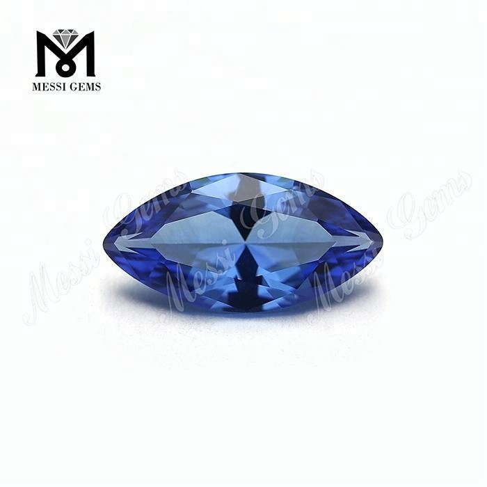 Forma de Marquise Solta #A472 Pedra Nanosital Azul