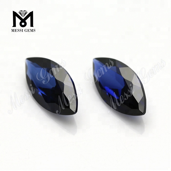 Preço de fábrica 34 # marquise azul safira corindo pedra preciosa