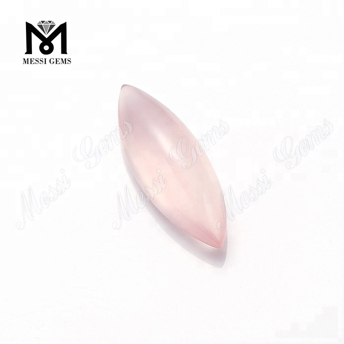 Marquise Cabochão Forma 10*19mm Pedras Preciosas de Quartzo Rosa Natural