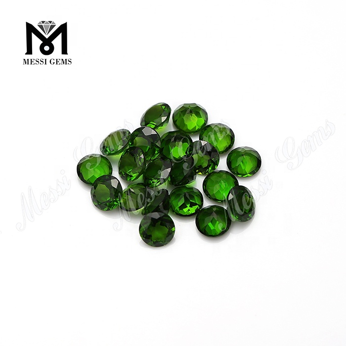 Pedras preciosas soltas baratas da china 4.0mm corte de diamante natural cromo diopside