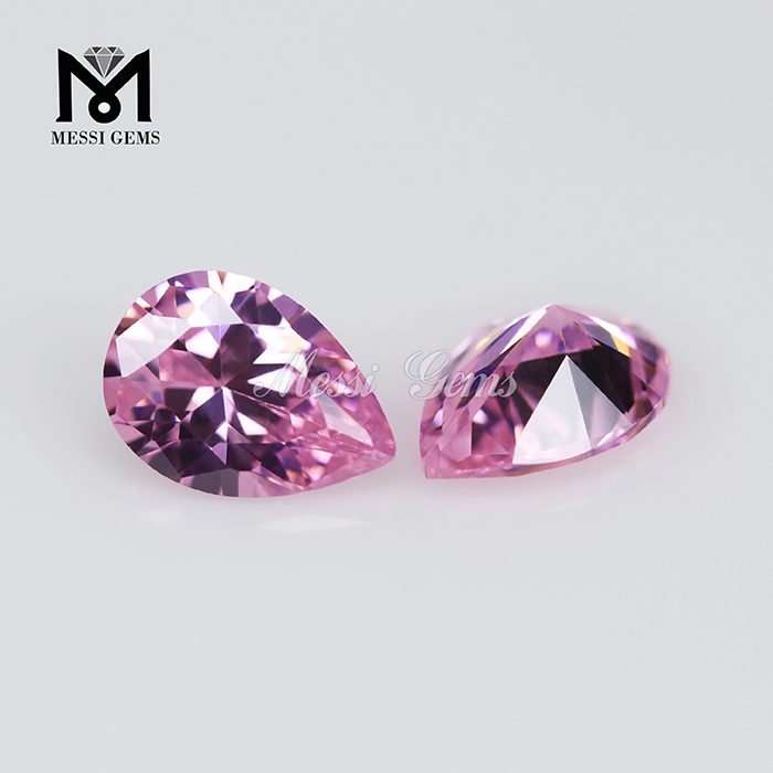 Venda imperdível preço de fábrica Pêra CZ Gemstone Pink Gemstones Índia