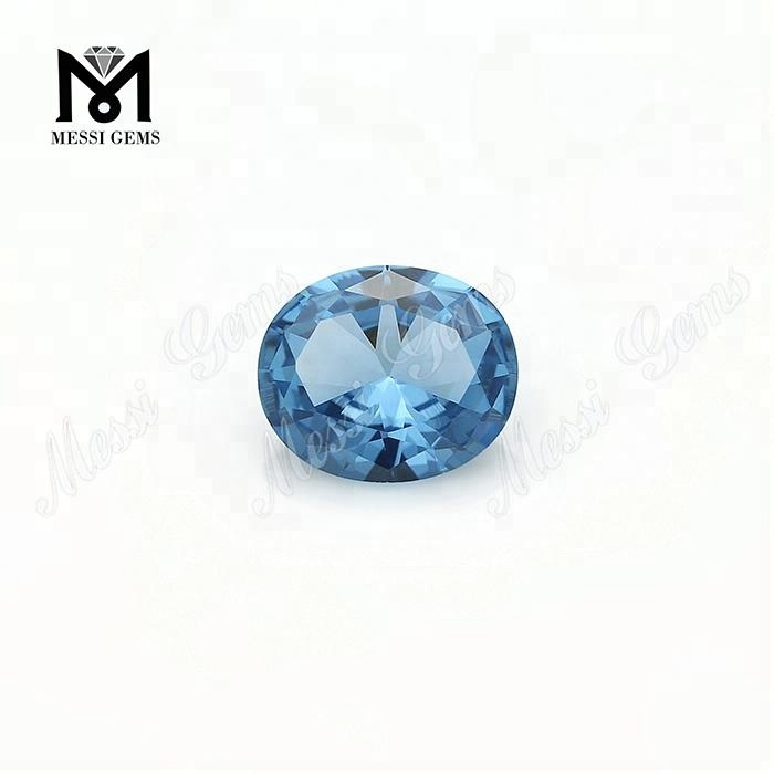Preço de fábrica 106# Pedra preciosa espinélio sintética azul