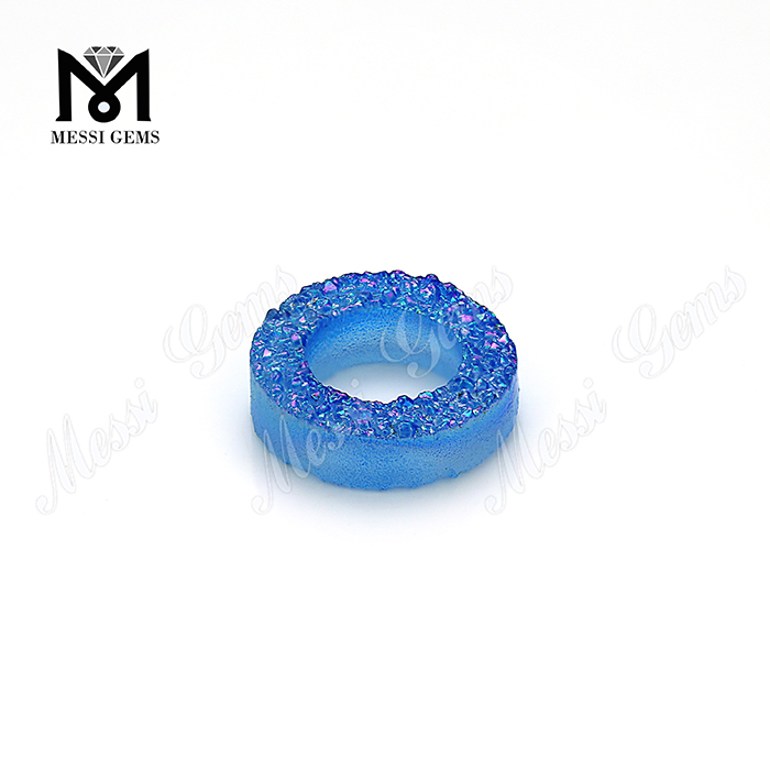 pedras drusas azuis geode druzy pedras naturais para fabricação de joias