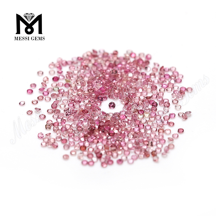Preço de fábrica redondo corte brilhante 1.4mm turmalina rosa natural