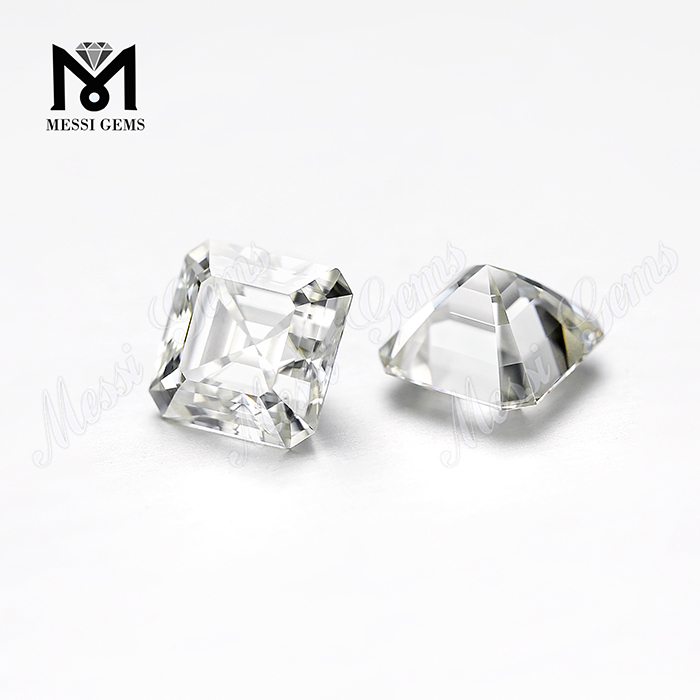 1 quilate de diamante lapidação Asscher Pedra sintética Moissanita branca