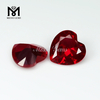 Pedra preciosa solta rubi sintético em forma de coração preços de rubi de fábrica