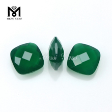 Preço de pedra de ágata verde almofada de alta qualidade para joias