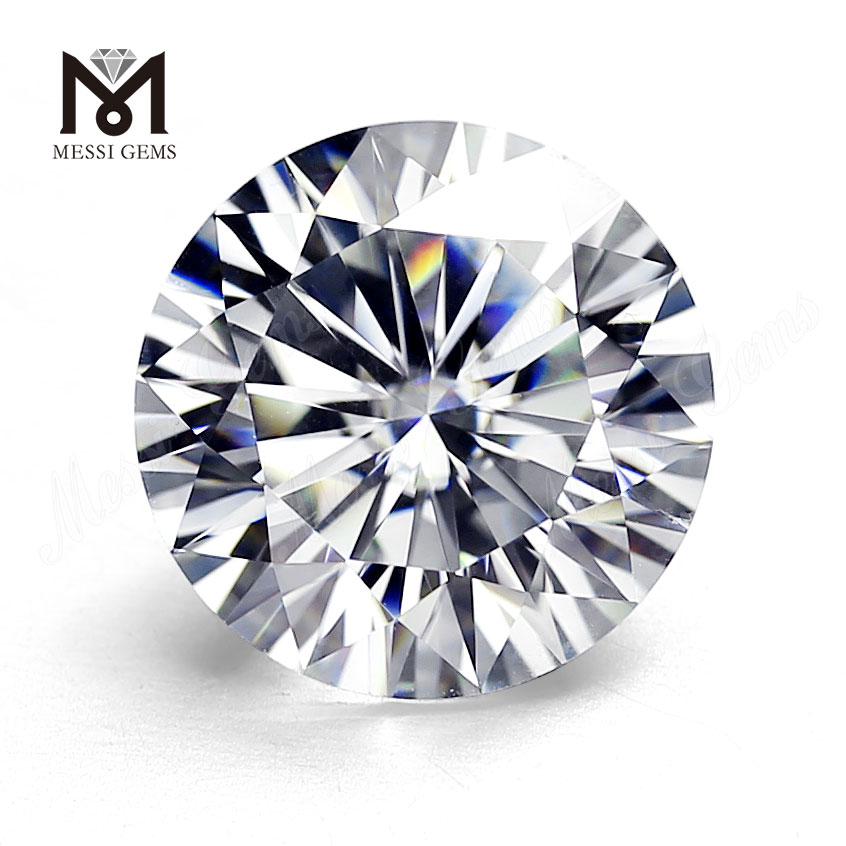 Pedra de moissanita DEF de 15,0 mm Forma redonda de diamante de moissanita branca preciosa