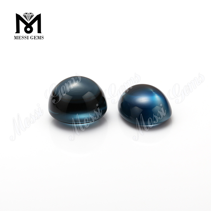 Material natural redondo londres topázio azul pedras preciosas cabochão preço por quilate
