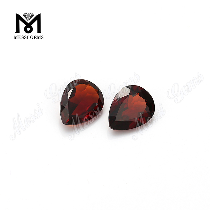 Pedras de granada vermelha cortadas de pêra pedras preciosas naturais para venda