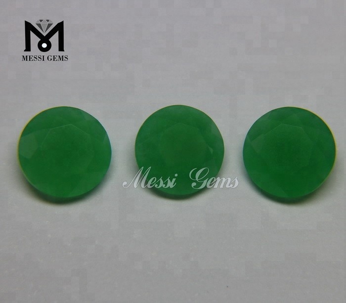 Nova moda com pedras preciosas redondas quartzo verde jade