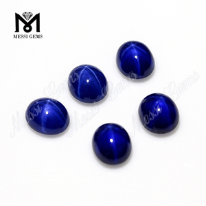 Preço de fábrica 8x10mm forma oval pedra de safira estrela azul