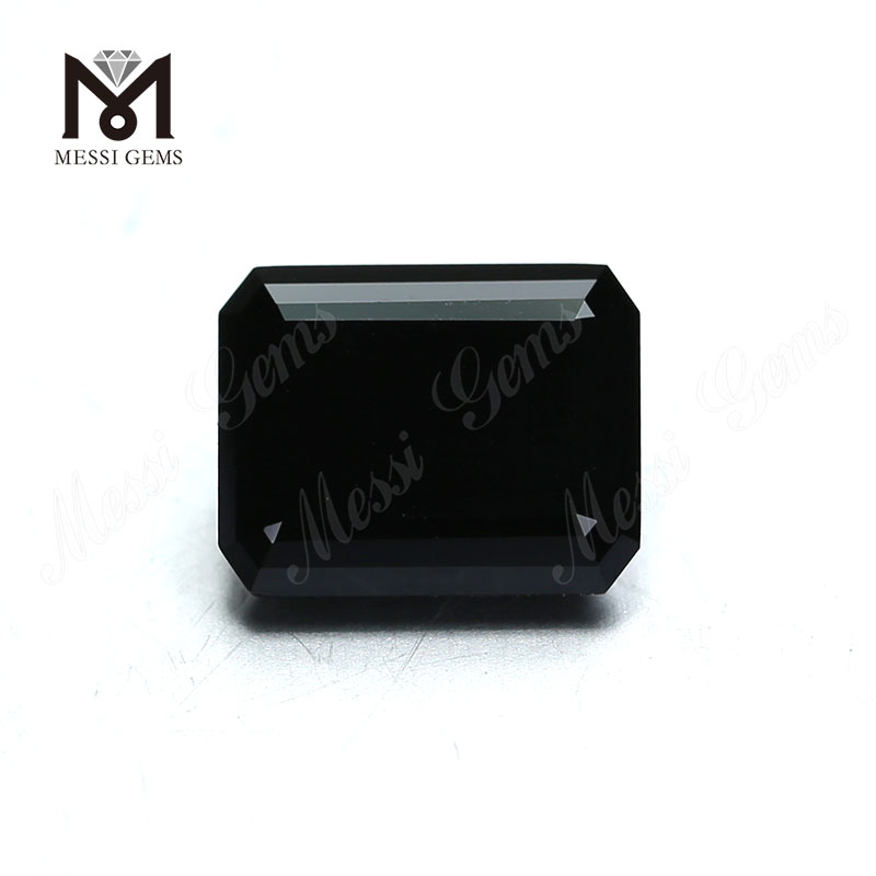 Moissanita preta diamante preço de fábrica sintético pedra preciosa solta corte esmeralda 