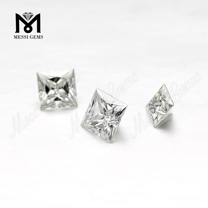 Cor branca moissanite quadrada forma de diamante VVS Moissanite Princess 1ct Fabricante
