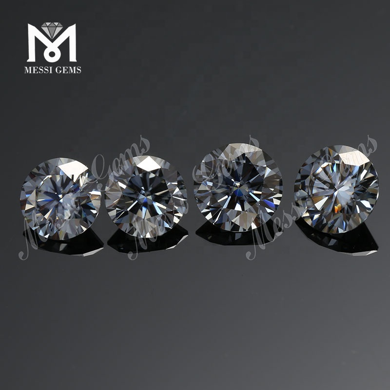 Atacado moissanite diamante redondo 11mm cinza moissanite sintético preço de pedra solta
