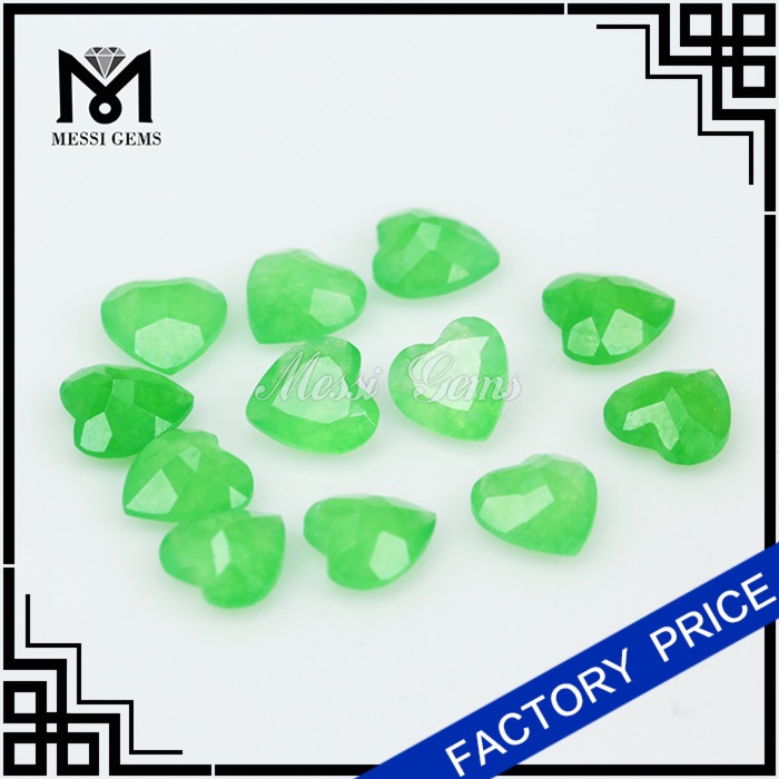 Jade malaio natural 6x6mm pedra de jade verde cortada à máquina