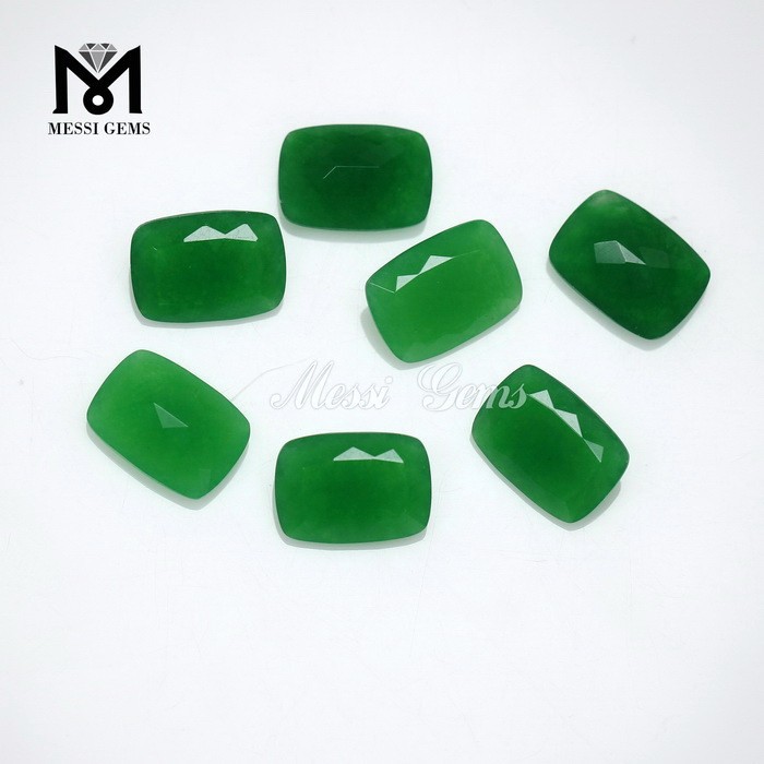 Almofada Quartzo Verde 10 x 14 mm Pedra Preciosa Solta Facetada Jade