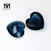 Pedra de vidro lapidada sintética em forma de coração azul de Londres solta