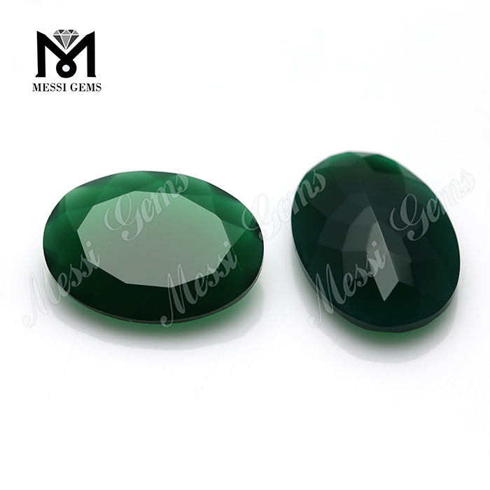 Pedra de ágata verde oval de alta qualidade 13x18mm ágata natural por atacado