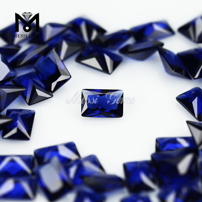 Nano gemas de safira azul retangular sintética resistente ao calor