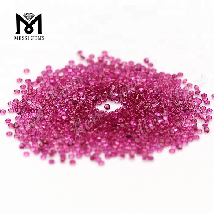 Venda imperdível redonda 1,3 mm tamanho pequeno preço de pedra preciosa rubi natural