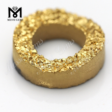 24k cor de ouro máquina de corte de pedra preciosa natural ágata druzy