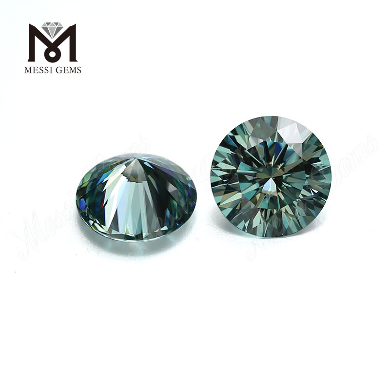 Moissanite diamante áspero corte em estrela 12mm pedra verde moissanite