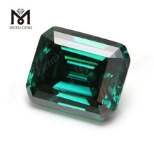 Preço solto Octagon Emerald cut Green Lab criado Moissanite