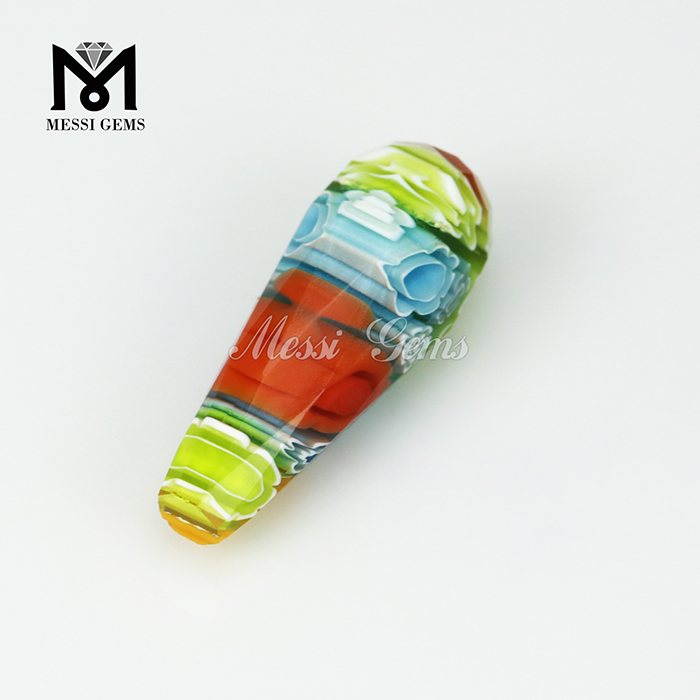 formas de gotas com cores diferentes Conta de geada de Murano Millefiorie
