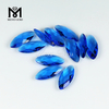 Conta de vidro de topázio azul corte marquise duplo 8 x 19 mm para fabricação de joias